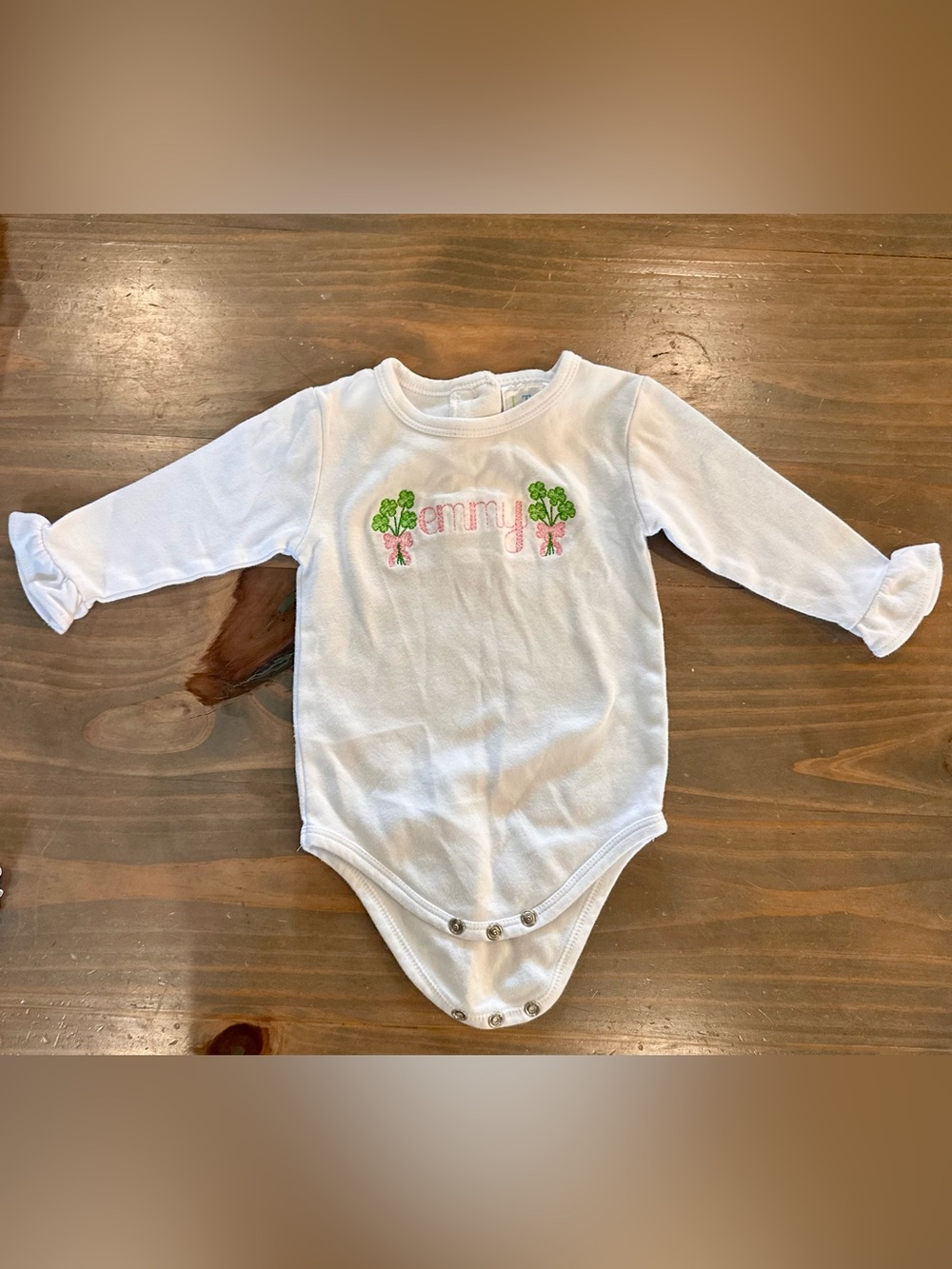 Emmy LTC White Long-Sleeve Onesie